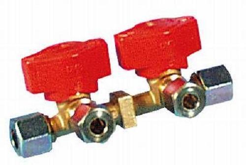 TGO Verteilerblock mit 2 Ausgängen, Messing, 8mm