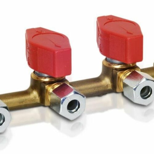 TGO Verteilerblock mit 4 Abgänge, Messing, 10/8mm