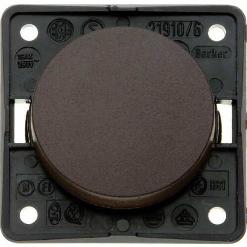 Berker Integro Flow/Pure Wechselschalter, braun, 12/230V