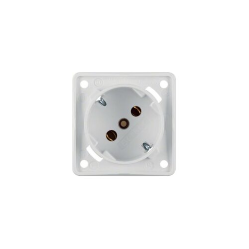 Berker Integro Flow Schuko Steckdose 45°, 230V, weiß