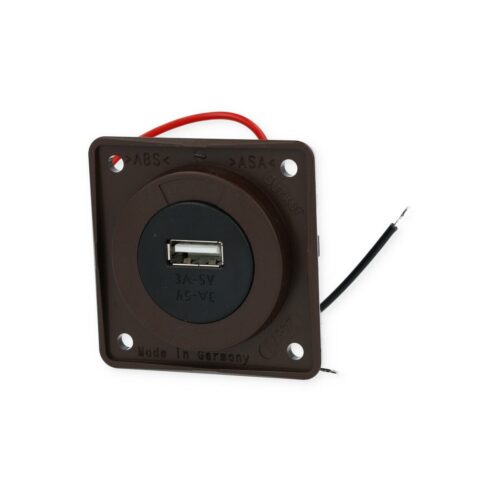 Berker Integro Flow/Pure USB-Ladesteckdose, 12V, braun