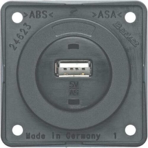Berker Integro Flow/Pure USB-Ladesteckdose, 12V, grau