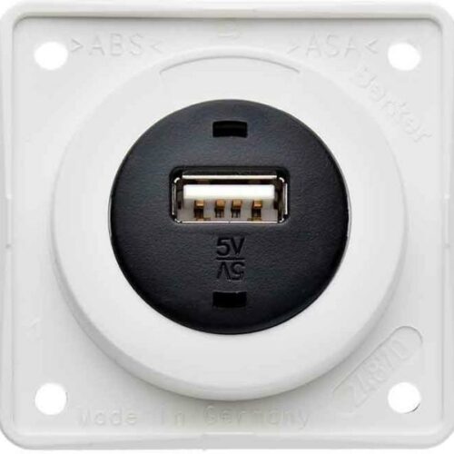 Berker Integro Flow/Pure USB-Ladesteckdose, 12V, polarweiß