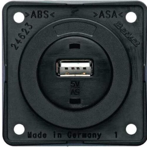Berker Integro Flow/Pure USB-Ladesteckdose, 12V, schwarz