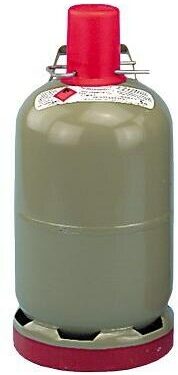 Gasflasche 5kg, grau, Stahl, leer