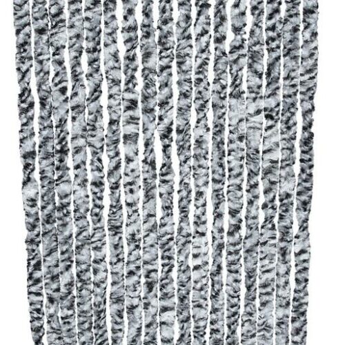 Arisol Chenille Flauschvorhang, 70x205cm, schwarz/grau/weiß