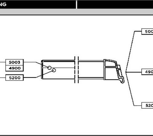 Spannstangen- und Klemmprofil Aufnahme Front - Thule Ersatzteil Nr. 1500602156 - passend zu Thule Omnistor 4900 und 4200