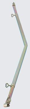 Dachauflagestange abgewinkelt, Stahl, Ø22mm, 160-260cm