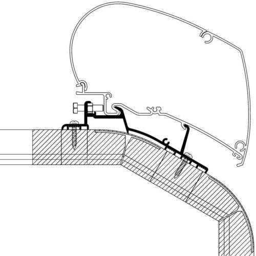 Thule Omnistor 9200/6300 Adapter für LMC Explorer / Cruiser ab Bj. 2018, 450cm
