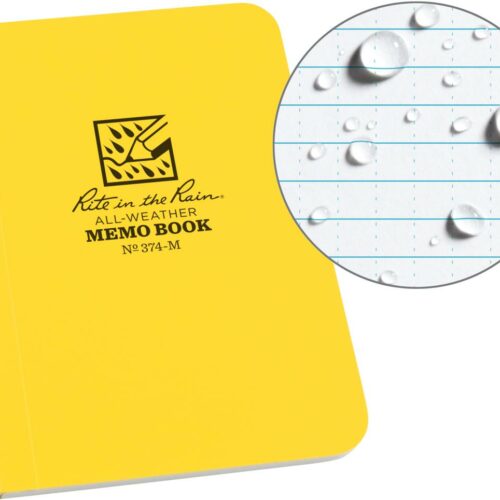 Rite in the Rain All-Wetter Field-Flex Notizbuch, 64 Blatt, gelb, 12,5x9cm