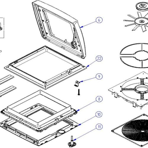 Moskitonetz - Thule Ersatzteil-Nr. 1500601718 - für Vent Dachhaube