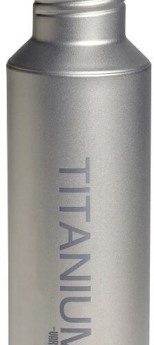 Vargo Titan Wasserflasche mit Titandeckel, 0,65L, silber