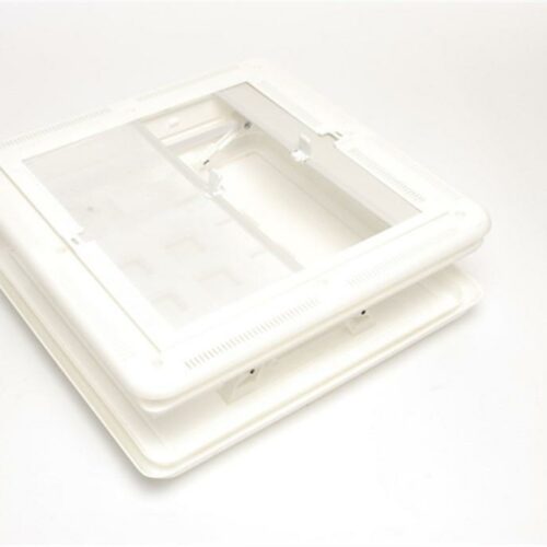 Gimeg Caravan Dachluke 40x40cm, mit Kombi-Rollo, weiß