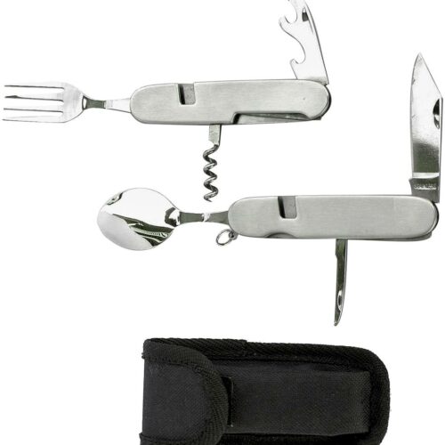 BasicNature Biwak Survival Besteckset, 2-teilig