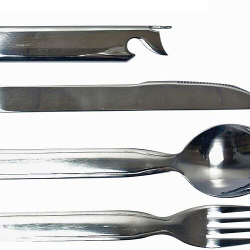 BasicNature Biwak Army Besteckset, 4-teilig