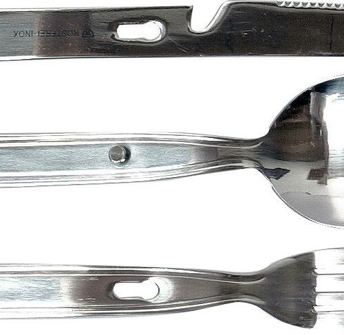 BasicNature Biwak Hiking Besteckset, 3-teilig