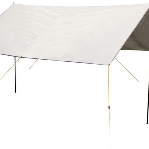 High Peak Capri 3.0 Sonnensegel, 300x280cm, hellgrau/aluminium