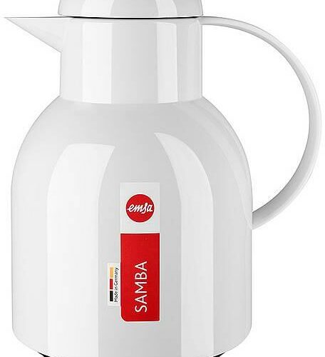 Emsa Samba Isolierkanne Quick Press, 1L, weiß