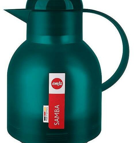 Emsa Samba Isolierkanne Quick Press, 1L, türkis