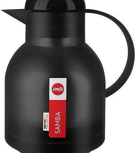 Emsa Samba Isolierkanne Quick Press, 1L, schwarz