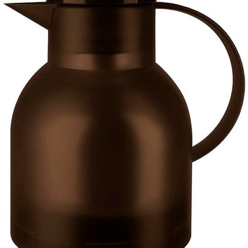 Emsa Samba Isolierkanne Quick Press, 1L, dunkelbraun