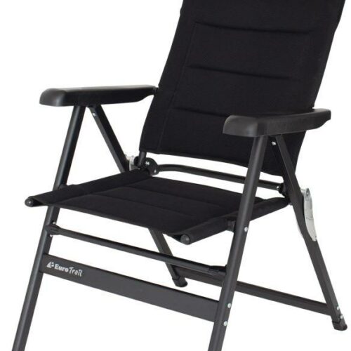 Eurotrail Chateau Klappsessel 3D-Mesh, verstellbares Kissen, schwarz