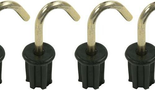 Pro Plus Zeltstabdorn mit runden Haken, 22mm, 4er-Pack