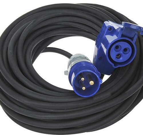 Pro Plus CEE Verlängerungskabel mit Winkelkupplung + Schuko Steckdose, 3x2,5mm², 20m