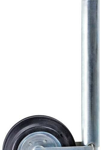 Stützrad auf Metallfelge mit Vollgummireifen, 48mm