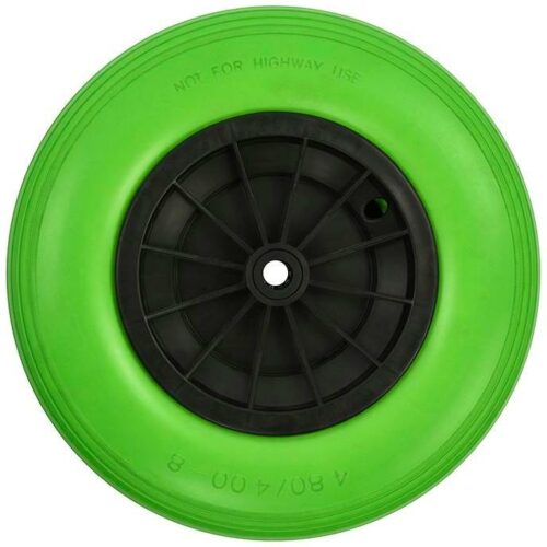 PU-Reifen mit Kunststoff-Felge, 16, 4.00-8, grün
