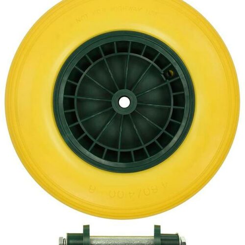 PU-Reifen mit Kunststoff-Felge inkl. Achse, 16, 4.00-8