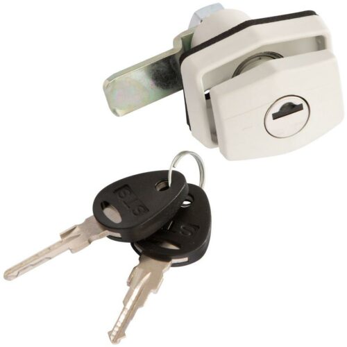 STS Kompressionsschloss, System STS, inkl. Schlüssel & Zylinder, rechteckig, weiß