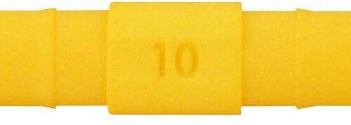 Lilie Gerader Verbinder, gelb, ø10 mm, 5 Stck.