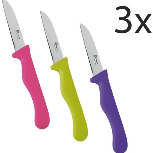 Metaltex Basic Schälmesser, 8cm, 3er-Set