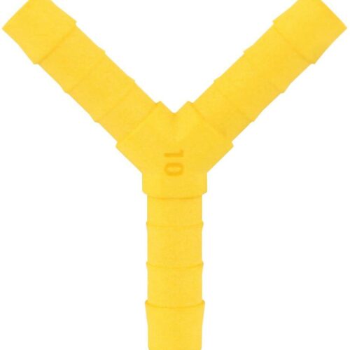 Lilie Y 90° Verbinder, gelb, ø10 mm, 5 Stck.