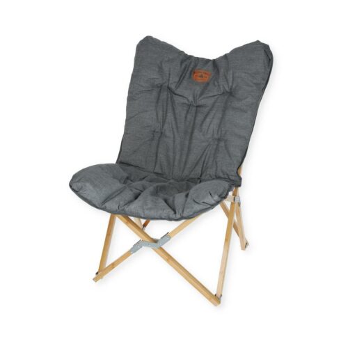 Holiday Travel Lounge Faltsessel, gepolstert, Bambus-Gestell, grau