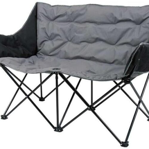 Holiday Travel Faltsofa für 2 Personen, gepolstert, grau-meliert