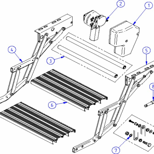 Rahmenverbindung - Thule Ersatzteil Nr. 1500600417 - für Double Step 12V