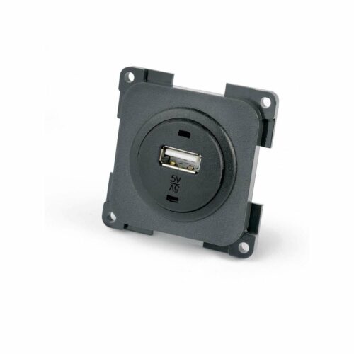 Inprojal System 20.000 USB Ladesteckdose, 1-fach, schiefergrau