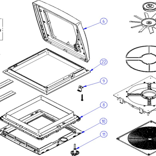 Verdunkelungs-Rollo - Thule Ersatzteil Nr. 1500600710 - für Vent ab Bj. 2005