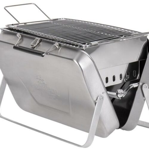 Holiday Travel Koffer-Holzkohlegrill, Edelstahl