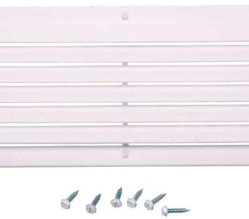 Lüftungsgitter, eckig, inkl. Schrauben, weiß, 142x80mm