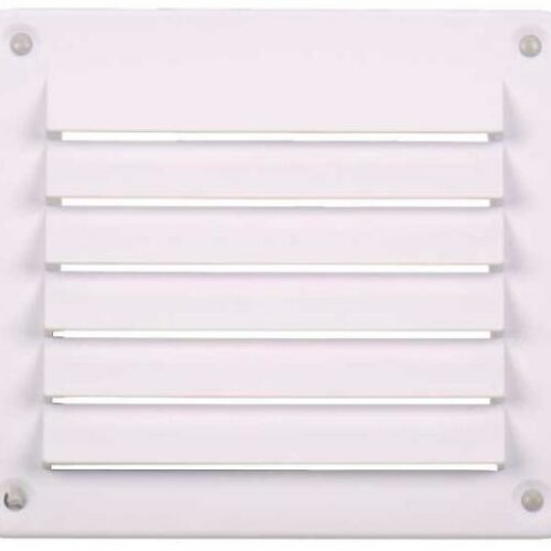 Lüftungsgitter, eckig, inkl. Schrauben, weiß, 142x127mm