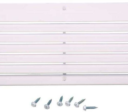 Lüftungsgitter, eckig, inkl. Schrauben, weiß, 264x127mm