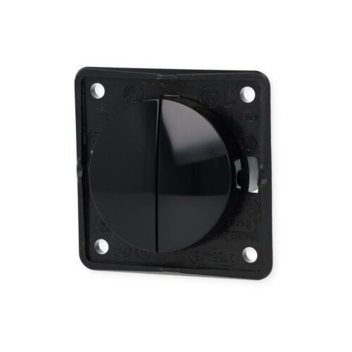 Berker Integro Flow/Pure Serienschalter, schwarz glänzend, 12/230V