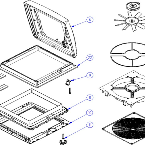Verriegelung - Thule Ersatzteil Nr. 1500600719 - für Dachhauben