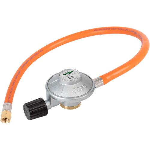 Brunner Gasdruckregler mit Schlauch für Gaskartuschen, 50mbar