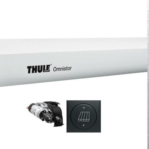Thule Omnistor 6300 Markise weiß, mit 12V-Motor, 425cm, Mystic Grey