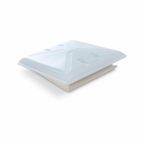 MPK Dachhaube Modell 46, 40x40cm, Milchglas, weiß, mit Moskito-Netz