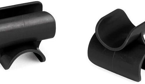 Crespo Clips für Fußauflage, schwarz, 4 Stück